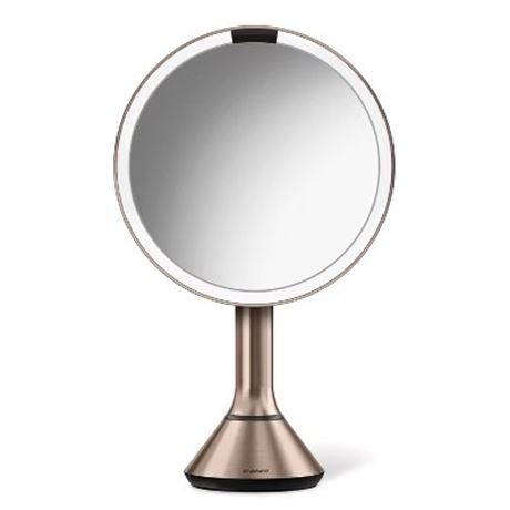 Miroir sensor simplehuman 8 po inox or rose