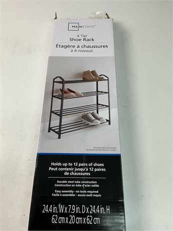 Étagère à chaussures 4 niveaux