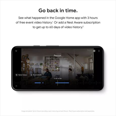 Caméra de sécurité intérieure filaire Google Nest