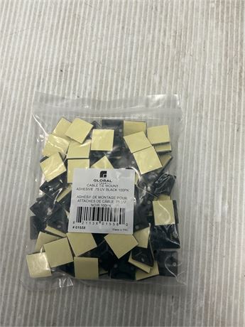 Supports attache-câbles adhésifs UV noir (100)