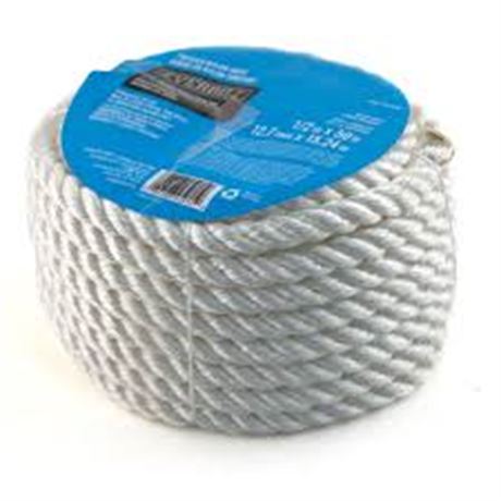Corde torsadée en nylon blanc Everbilt 1/2 po x 50 pi