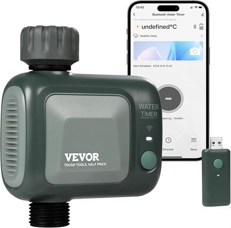 Minuterie WiFi VEVOR pour boyau d'arrosage, prise unique, intelligente