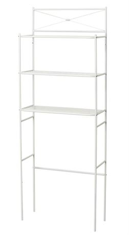 Meuble gain d'espace salle de bain Zenna Home E2523WW style croix, blanc