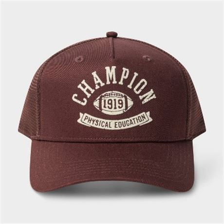 Casquette trucker adulte Champion Phys Ed sergé - marron