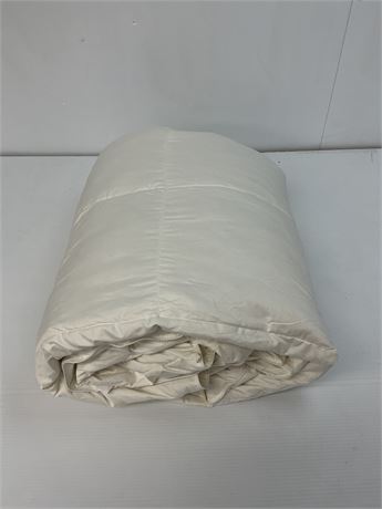 Couverture (Queen / 86 x 86 po) blanc/crème