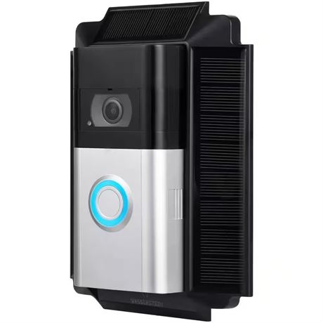 Support chargeur solaire noir Ring Video Doorbell 3/Plus/4