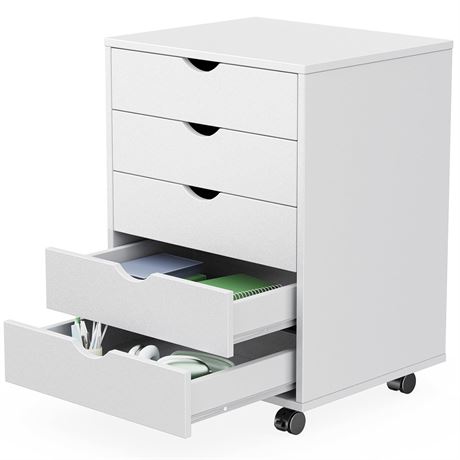 Commode mobile Sweetcrispy 5 tiroirs avec roulettes