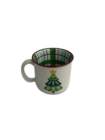 Tasse Noël 15 oz en céramique, intérieur vert