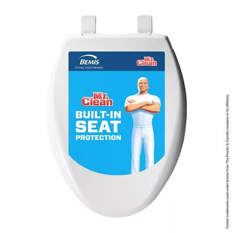 Siège toilette allongé Mr Clean BEMIS fermeture lente