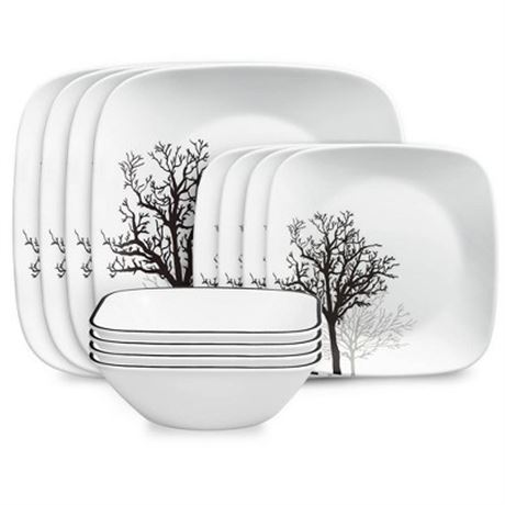 Service de vaisselle Corelle Vitrelle Timber Shadows 12 pièces