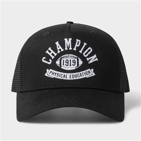 Casquette trucker adulte Champion Phys Ed sergé - noire