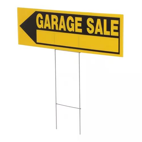 Affiches « Vente de garage » 6 x 24 po – lot de 5
