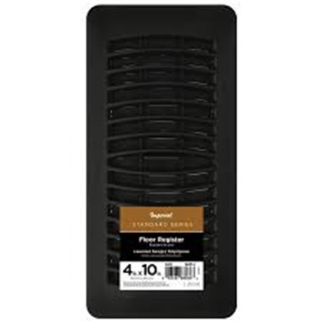 Grille de plancher plastique noir Imperial 4 x 10 po