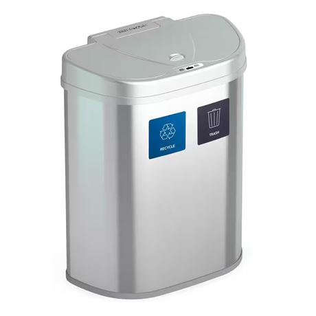Bac de recyclage inox 18,5 gal avec détecteur de mouvement