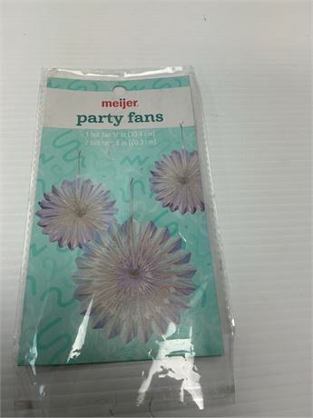 Éventails de fête Meijer 1 mylar 12 po et 2 mylar 8 po