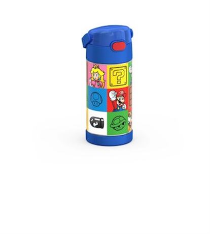 Bouteille d'eau Thermos enfants isolée avec paille rabattable 355 ml