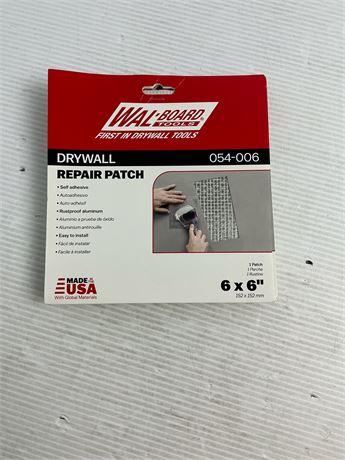 Patch réparation gypse Wal-Board 6x6 po - lot de 13