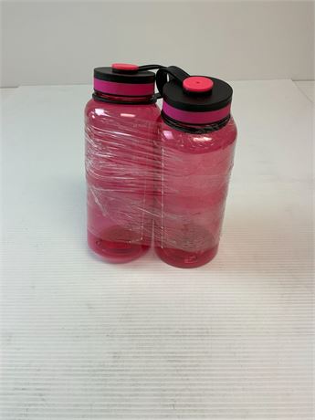 Bouteilles d’eau 36 oz lot de 2 sans BPA avec bouchon sport
