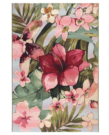 Tapis int/ext Liora Manne Marina floral tropical 39 x 59 po