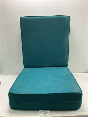 Ens. 2 - coussins de chaise patio turquoise