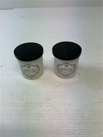 Pots verre bougie 7 oz lavande lot 2