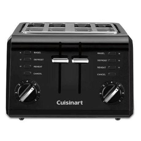 Grille-pain Cuisinart 4 tranches CPT-142BKP1 noir - dorage/réchauf./dégel