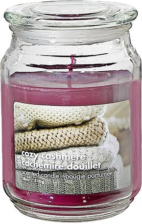 Bougie parfumée en pot avec couvercle Cozy Cashmere 18 oz