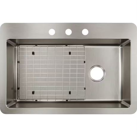Évier Elkay Avenue 33 po à encastrer/sous-comptoir 1 cuve inox 18 ga