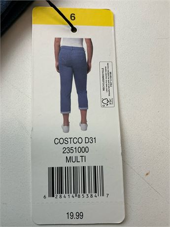 Pantalon capri femme Santana contrôle du ventre taille 6