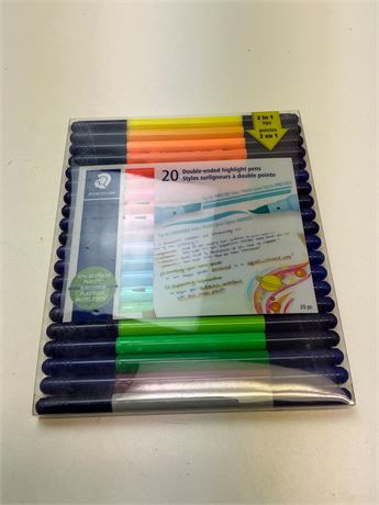 Surligneurs double embout Staedtler paquet 20