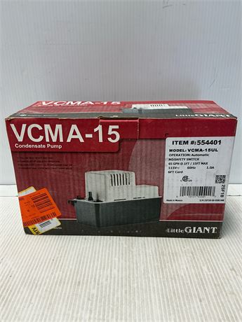 Pompe à condensat Little Giant 0,02 HP 115 V, plastique