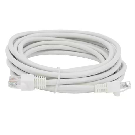 Câble réseau Cat 6A UTP blanc 15 pi