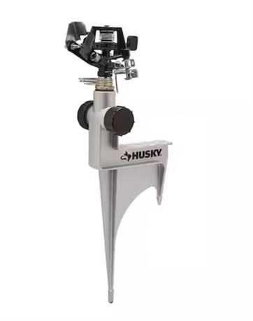 Husky Arroseur à impact réglable en zinc sur pic robuste