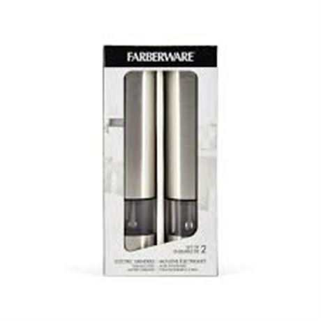 Moulins à sel et poivre Farberware à piles avec lumière – lot de 2