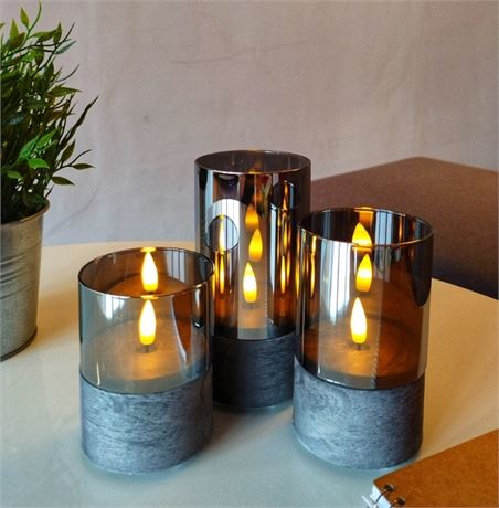 Bougies pilier LED rechargeables