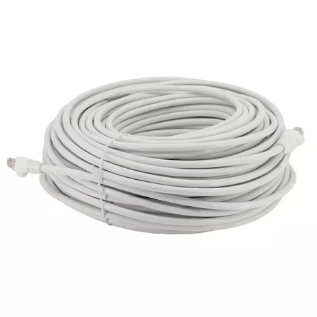 Câble réseau CE Cat 6A UTP blanc 150 pi