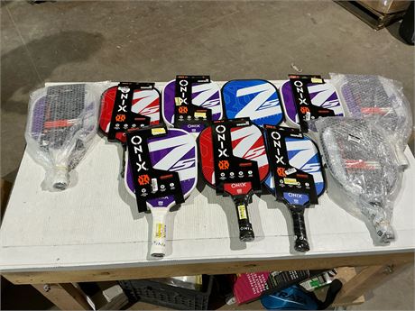 Lot de 10 - raquettes pickleball ONIX Mod V2 - bleu, violet, rouge, noir