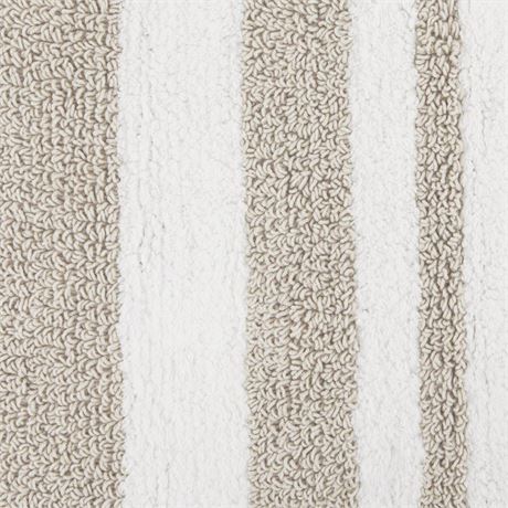 Tapis salle de bain Madison Park Spa coton réversible rayé absorbant 20 x 30 po
