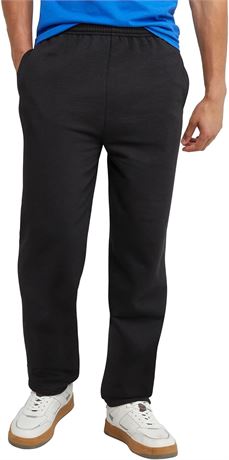 L - Pantalon de jogging Hanes EcoSmart hommes athlétique avec poches bas ouvert