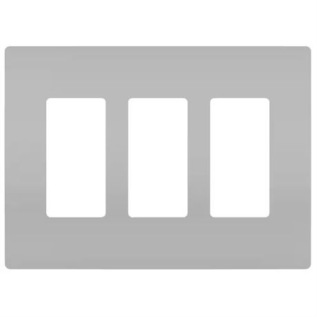 Plaque murale radiant 3 postes gris sans vis