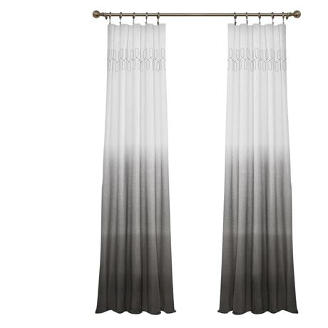 1 PANNEAU - Rideau ombré gris Vue 84 po 1 panneau