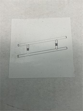 Poignée de porte longue double face inox avec entretoises solides