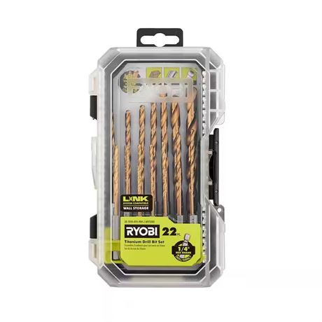 Ensemble mèches titane RYOBI 22 pièces