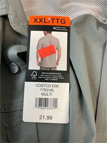 Chemise Eddie Bauer homme UPF 30 manches courtes coupe relax XXL