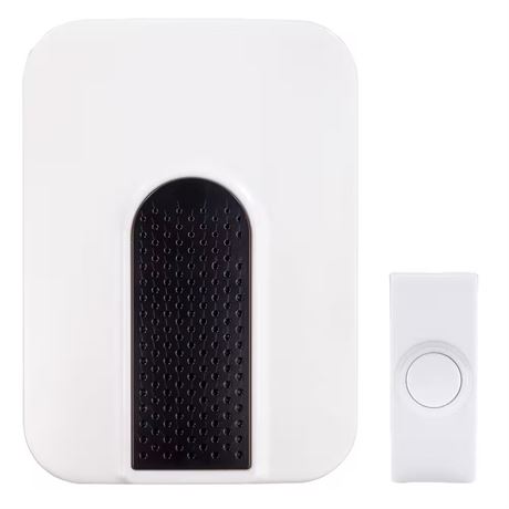 Trousse sonnette sans fil Defiant à brancher avec bouton, blanc