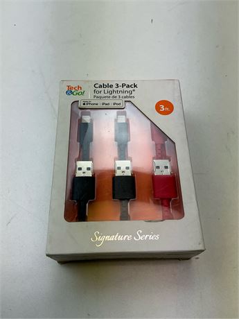 Câbles Lightning 3 pi lot de 3