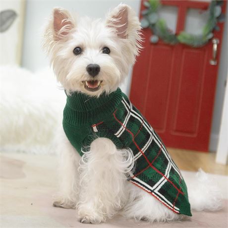 L - Chandail pour chiens Onepaw style classique automne carreaux