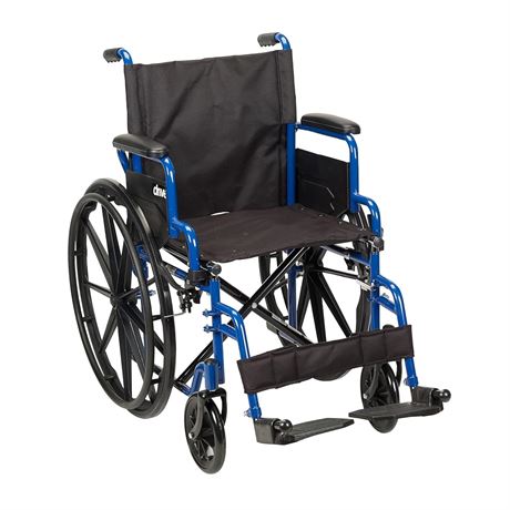 Fauteuil roulant Drive Medical Blue Streak vis repose-pieds manquantes