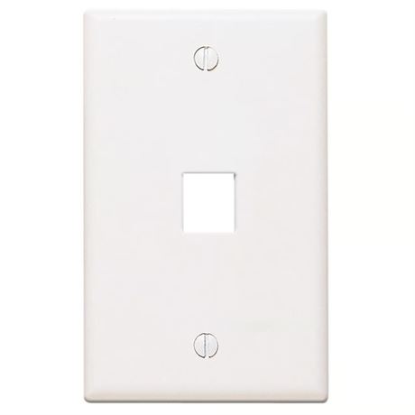 Plaque murale Leviton datacom 1 poste blanche
