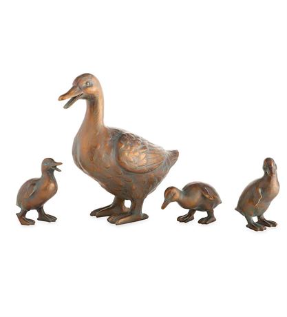 2 CANETONS MANQUANTS - Statue jardin bronze Evergreen 14.25 po